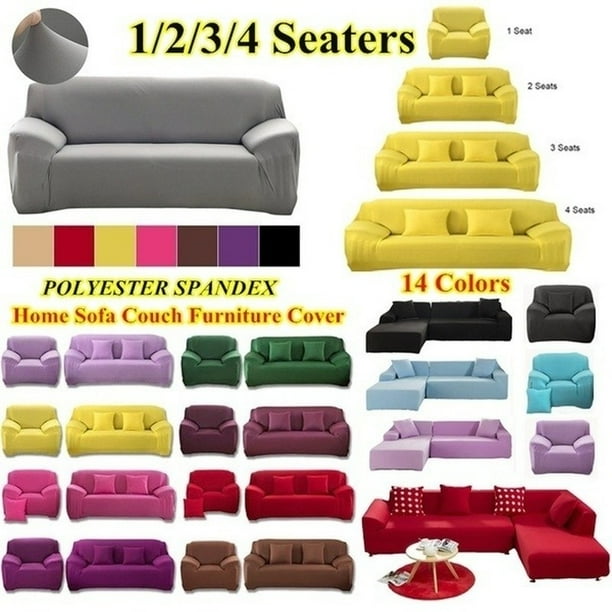 1//2//3//4 Sofa Couch Slipcover Stretch Covers Elastic Fabric Settee Protector Fit